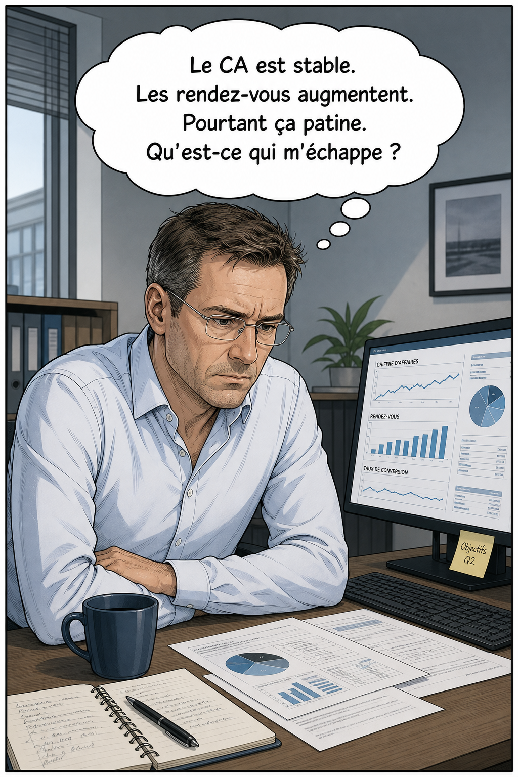 Le dirigeant frustré devant son tableau de bord