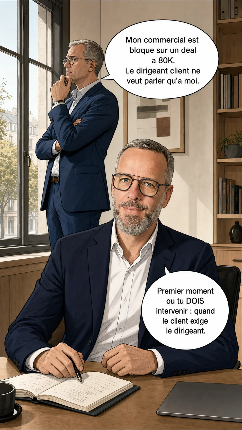 Le commercial est bloqué sur un deal à 80K, le dirigeant client ne veut parler qu au dirigeant