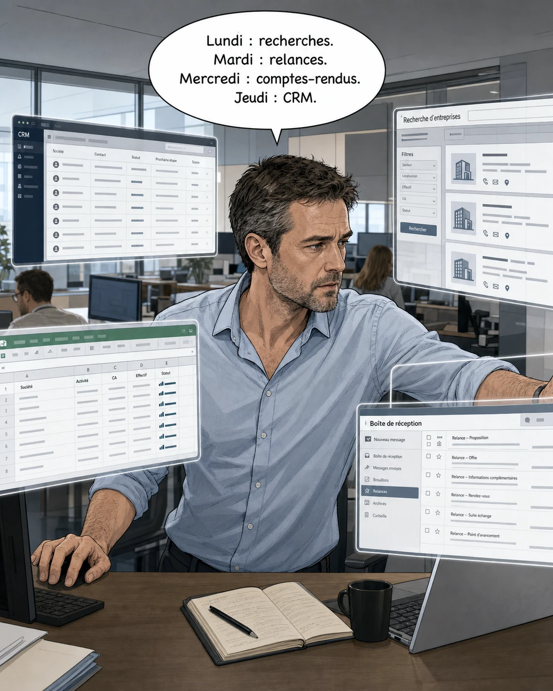 L'illusion de l'activité : remplir le CRM donne une sensation de travail