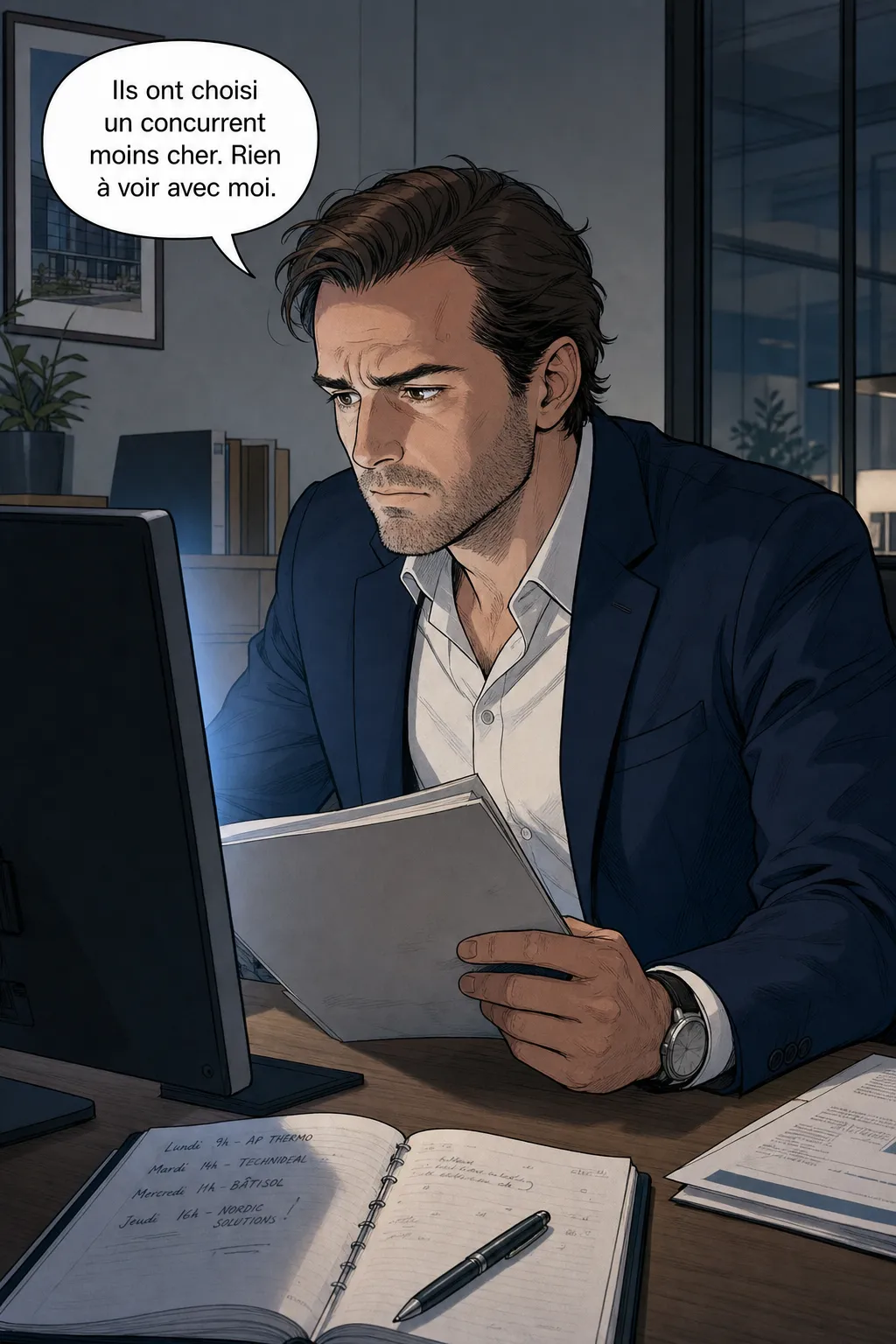 Marc a perdu un deal et pense savoir pourquoi